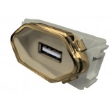 Modulo USB 2a - Novara Champanhe Gold
